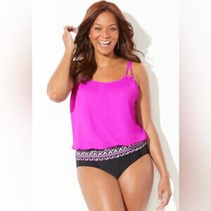 NEW Swimsuits For All Magenta Tankini size 20
